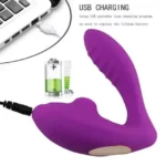 Vibrador Con Succionador De Clítoris Recargable USB - Imagen 2