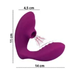 Vibrador Con Succionador De Clítoris Recargable USB - Imagen 4